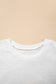 White Layered Ruffle Short Sleeve Round Neck Top