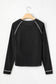 Gray Textured Round Neck Long Sleeve Top