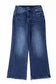 Carbon Grey Mineral Wash Raw Hem High Waist Flared Jeans