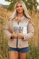 Light French Beige Aztec Quilted Patchwork Western Fashion Jacket