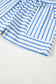Black Stripe Knitted Short Sleeve Top and Drawstring Shorts Set