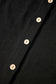 Black Buttoned Vest Drawstring Wide Leg Pants 2pcs Set
