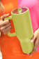 Orchid Petal Frosted Stainless Handle Large Vacuum Cup with Straw 40oz