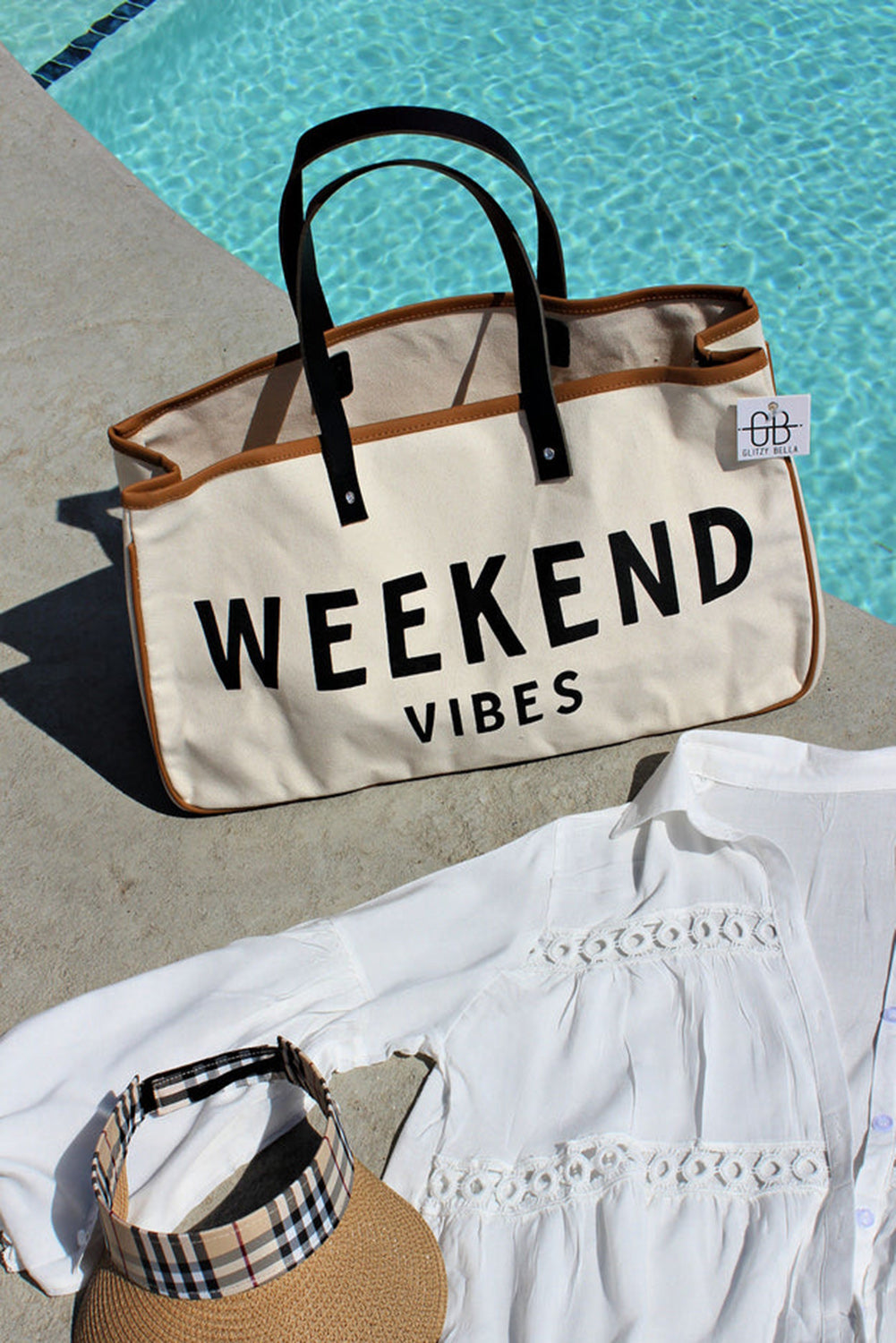 WEEKEND VIBES Canvas Tote