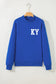 Dark Blue KY KENTUCKY Printed Mock Neck Sweatshirt