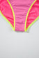 Burgundy Color Block High Waisted Sexy Bikini Set