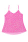 Pink Sequin Adjustable Straps Tank Top