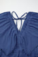 Textured V Neck Flutter Sleeve Ruffled Maxi Dress