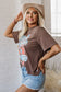 Chicory Coffee Honky Tonk Honey Graphic Crew Neck Western Fashion Tee