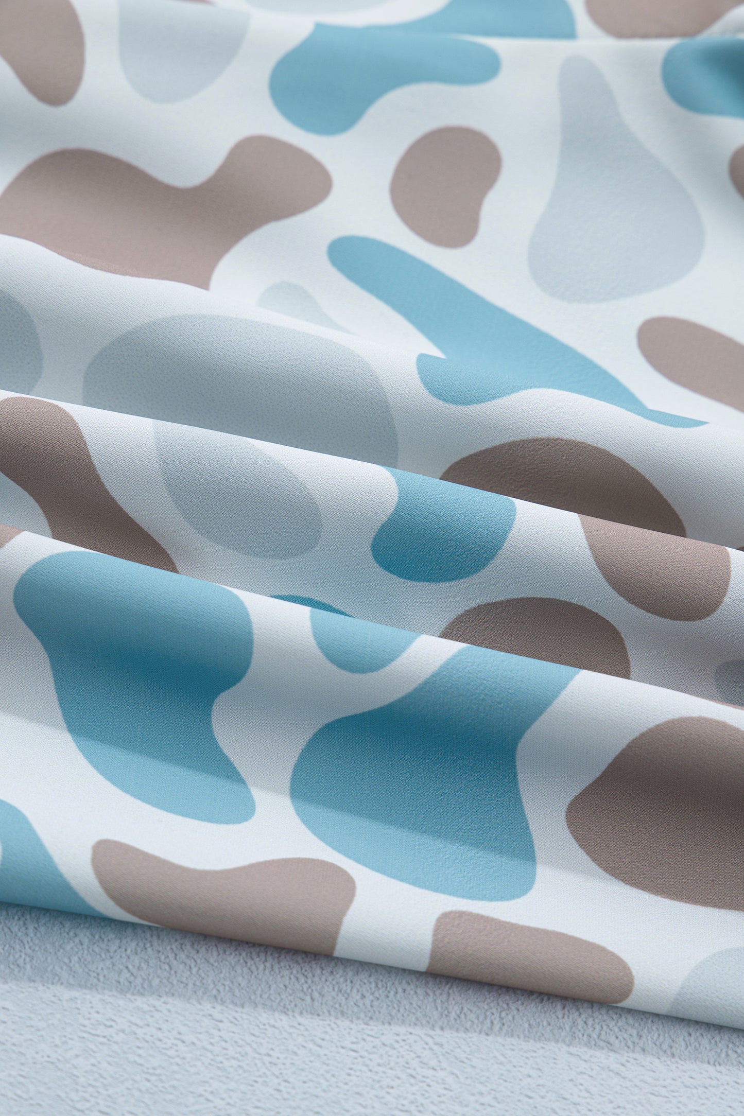 Multicolour Camouflage Print Shirred High Waist Athleisure Shorts