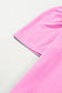 Parchment Corded Knit Crew Neck Puff Sleeve Shift Mini Dress