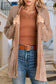 Straw Yellow Solid Open Knit Cardigan with Pockets