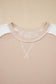 Parchment Twist Rib Colorblock Hi Low Plus Size Short Sleeve Top