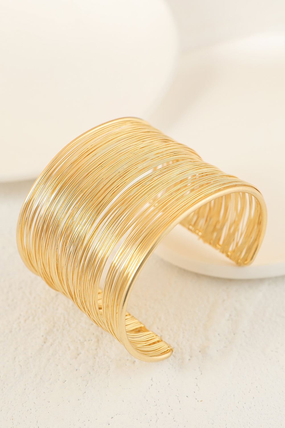 Gold Heavy Metal High Quality Open Wire Bracelet