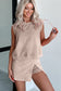Myosotis 2 Pieces Mineral Wash Cotton Tank Top Lined Split Skirt Set