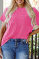 Myosotis Plain Corded Knit Mock Neck T Shirt