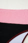 Burgundy Color Block High Waisted Sexy Bikini Set