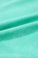 Sea Green Mineral Wash Drawstring Waist Hollow Out Back Short Sleeve Romper