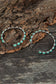 Sky Blue Gem Inlay Retro C-shape Earrings