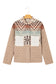 Light French Beige Aztec Quilted Patchwork Western Fashion Jacket