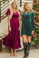 Evergreen Velvet Short Sleeve Shirred Waist Tiered Maxi Dress