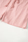 Gossamer Pink Ribbed Button V Neck Tank Top and Shorts Set