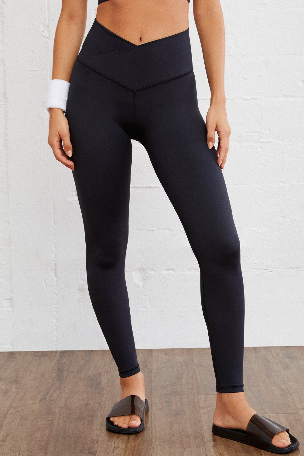 Black Arched Waist Seamless Active Leggings