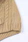 Beige Front Pockets Buttons Textured Cardigan