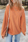 Orange Ribbed Corded Oversized Sweatshirt