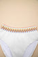 White Textured Contrast Banding Bikini High Waist 2pcs Swimsuit