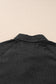 Black Frilled Short Sleeve Button Up Loose Denim Shirt Dress