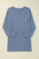 Ashleigh Blue Solid Color Rib Knit Open Front Tunic Cardigan