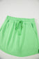 Black French Terry Drawstring Mini Skort with Pockets