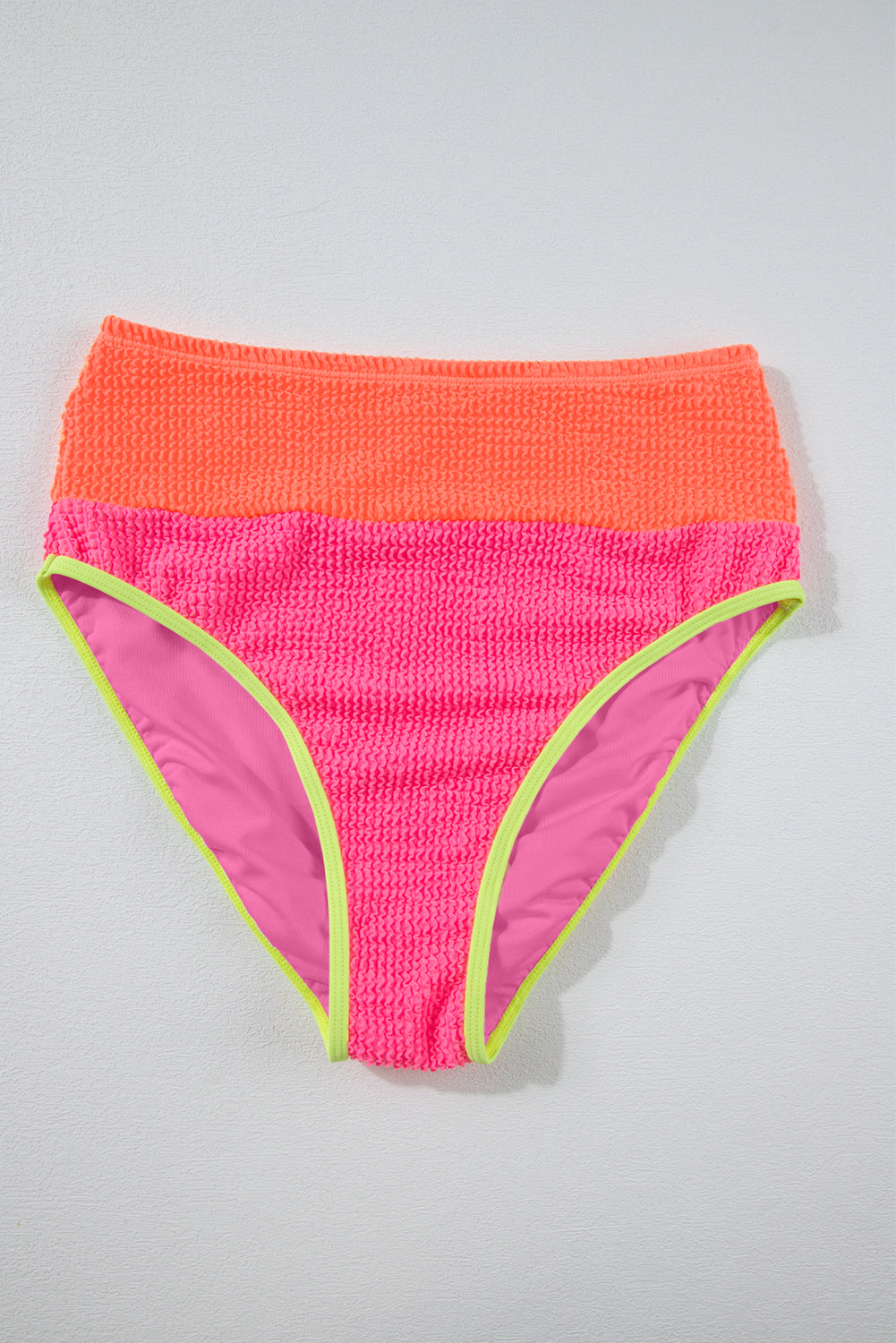 Burgundy Color Block High Waisted Sexy Bikini Set
