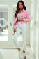 Pink Rivet Studded Denim Jacket