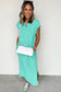 Wisteria Mineral Wash Pocketed T-shirt Long Dress