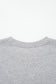 Light Grey Contrast Bow Applique Drop Sleeve Round Neck Sweatshirt