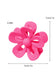 Rose Red Sweet Hollowed Flower Shape Claw Clip