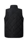 Black Fleece Lined Quilted Zip up Vest Coat