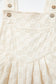 Beige Checkered Pocketed High Waist Wide Leg Overall