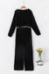 Black Corded Cropped Pullover and Wide Leg Pants Set