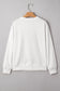 White FOOTBALL 3D Letter Graphic Crew Neck Sweatshirt