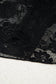 Black Sheer Floral Lace Mesh Mock Neck Long Sleeve Top