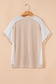 Parchment Twist Rib Colorblock Hi Low Plus Size Short Sleeve Top