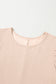 Parchment Corded Knit Crew Neck Puff Sleeve Shift Mini Dress
