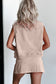 Myosotis 2 Pieces Mineral Wash Cotton Tank Top Lined Split Skirt Set