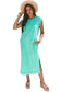 Wisteria Mineral Wash Pocketed T-shirt Long Dress