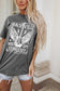 Gray Guitar Graphic Print Oversized T Shirt