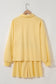 Yellow Cream Button Collar Drop Shoulder Pullover and Shorts 2pcs Outfit