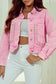 Pink Rivet Studded Denim Jacket